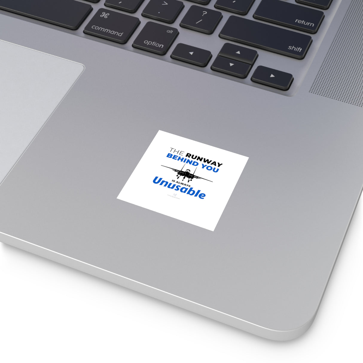 "Runway Behind You" Square Stickers, Indoor/Outdoor