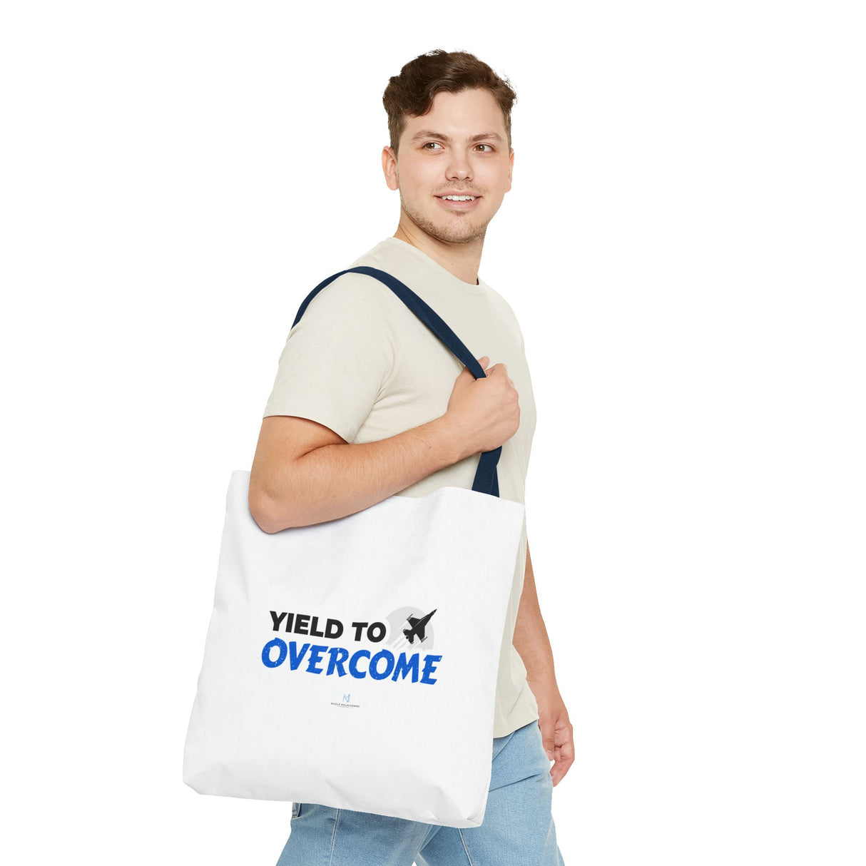 "Yield To Overcome" Reusable Shopping Tote Bag