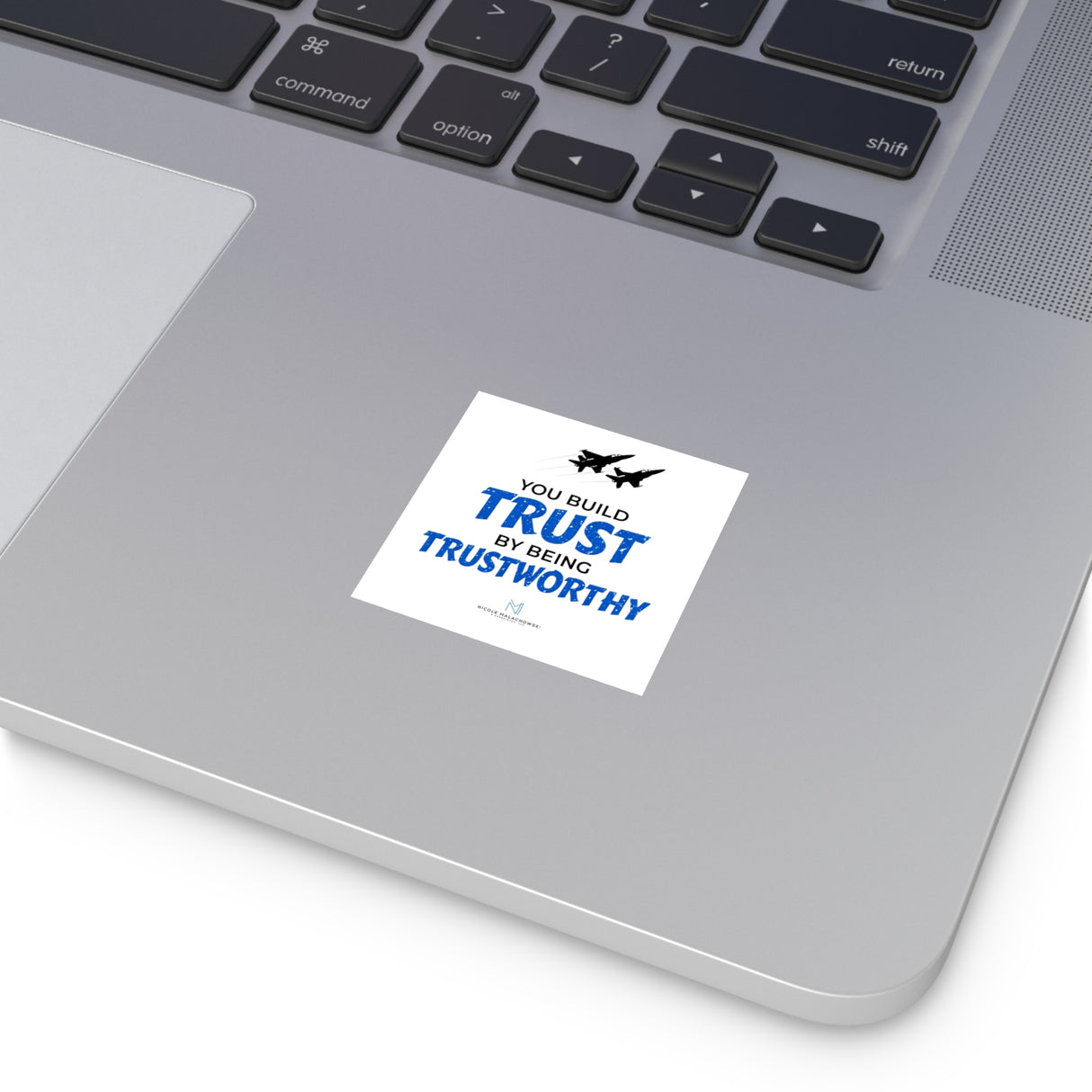"Trustworthy" Square Stickers, Indoor/Outdoor