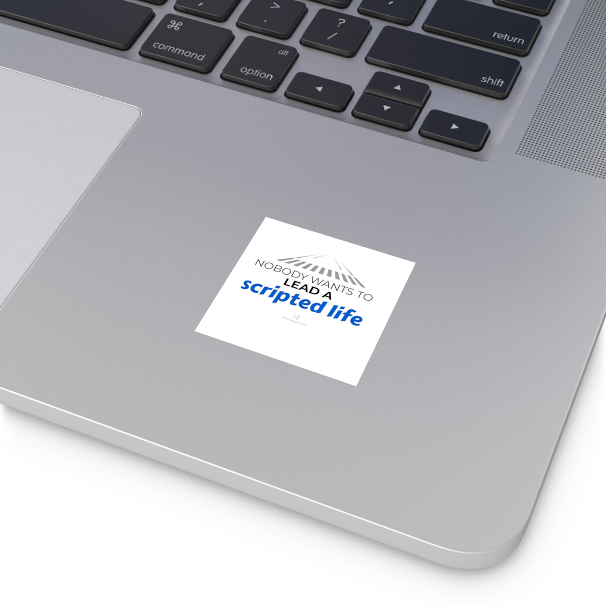 "Scripted Life" Square Stickers, Indoor/Outdoor