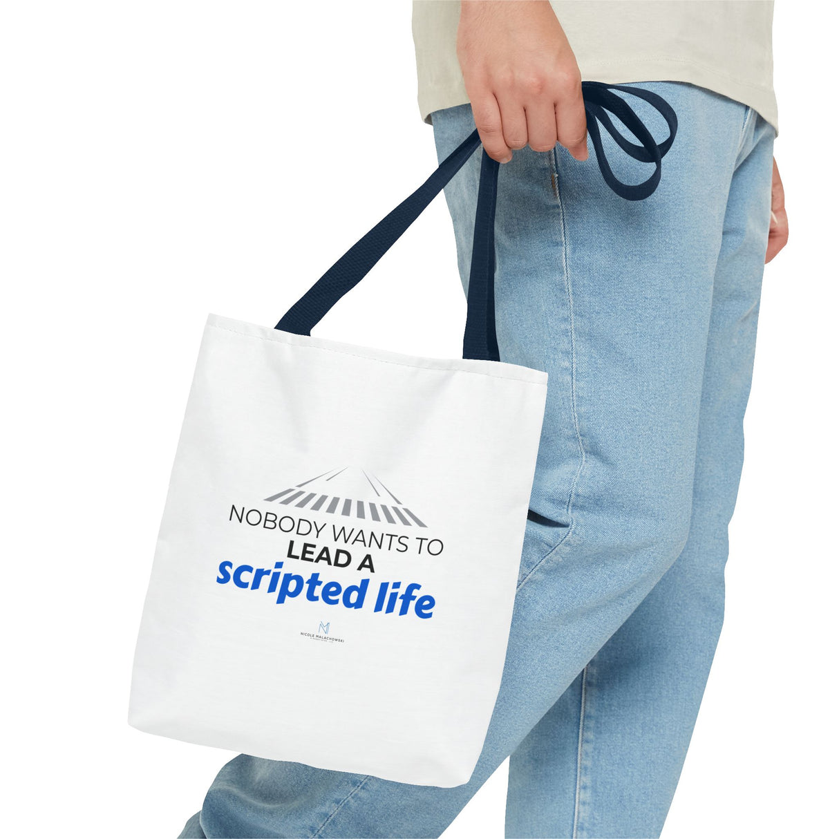 "Scripted Life" Reusable Shopping Tote Bag
