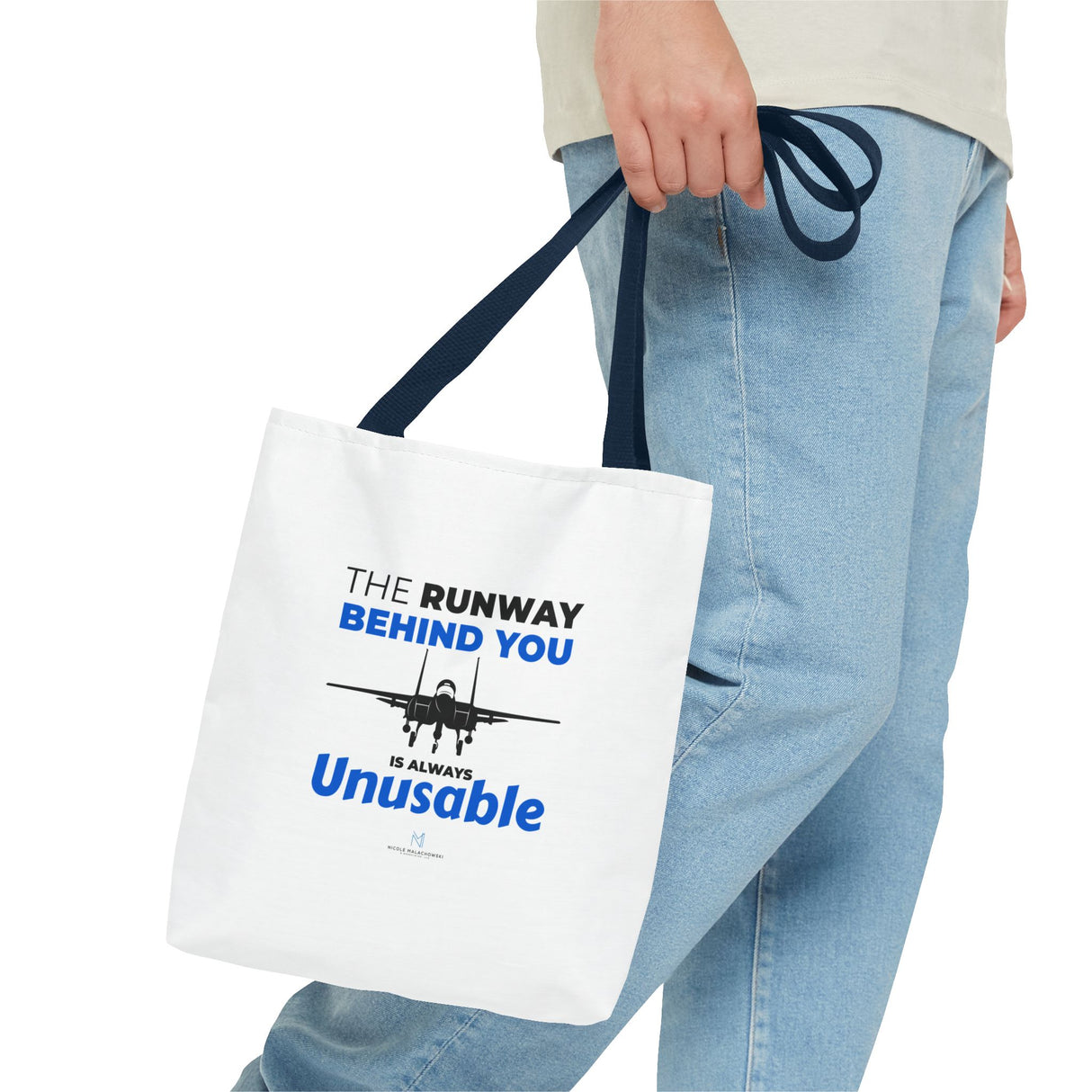 "The Runway Behind You" Reusable Shopping Tote Bag