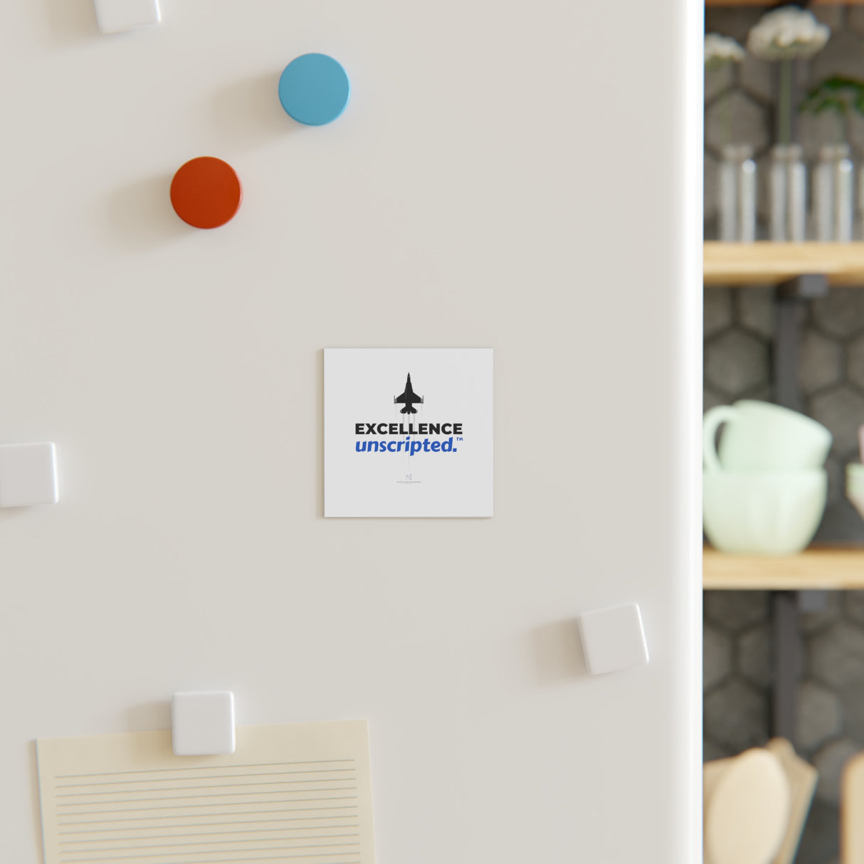 "Excellence Unscripted" II Square Magnet