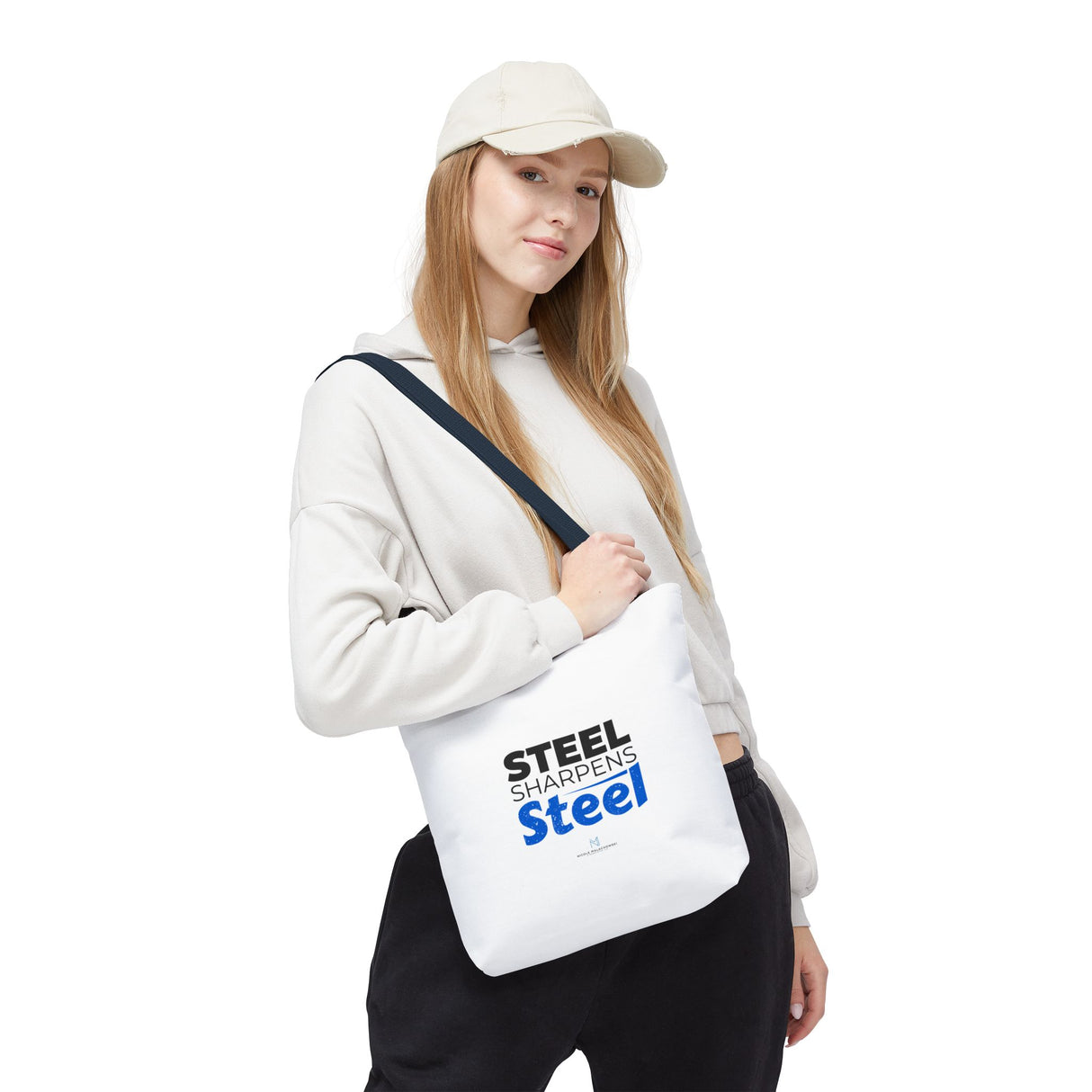 "Steel Sharpens Steel" Reusable Shopping Tote Bag