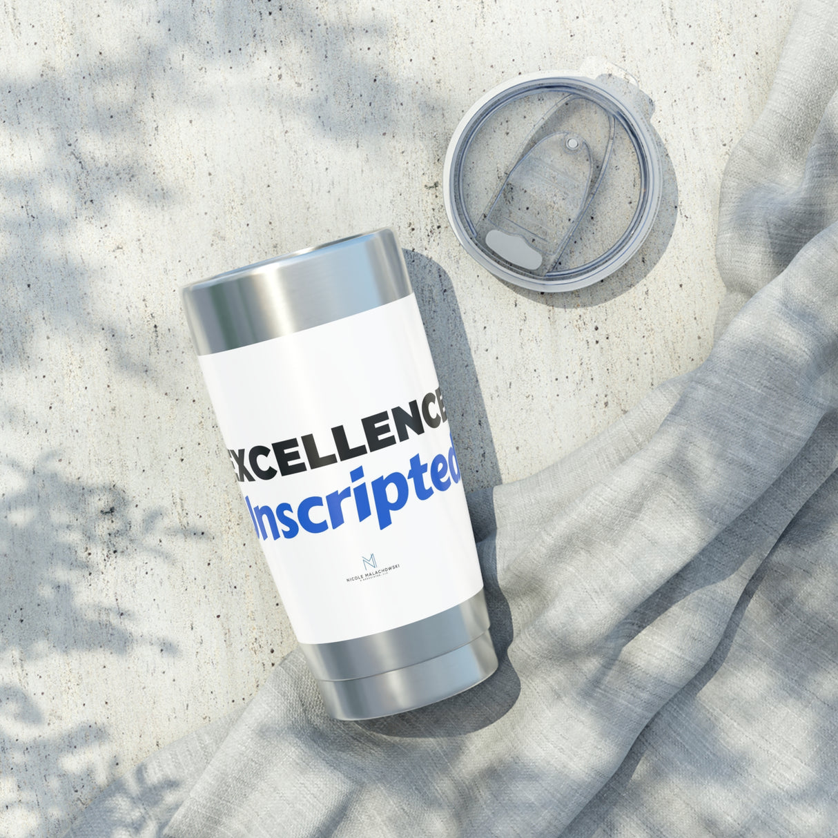 "Excellence Unscripted" 20oz White Tumbler