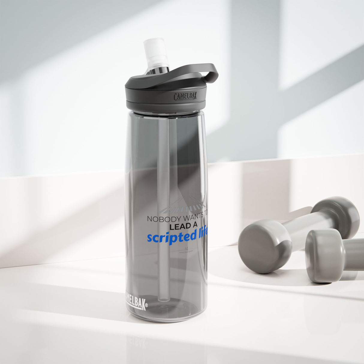 "No One Wants to Lead a Scripted Life" CamelBak Eddy® Water Bottle, 25oz