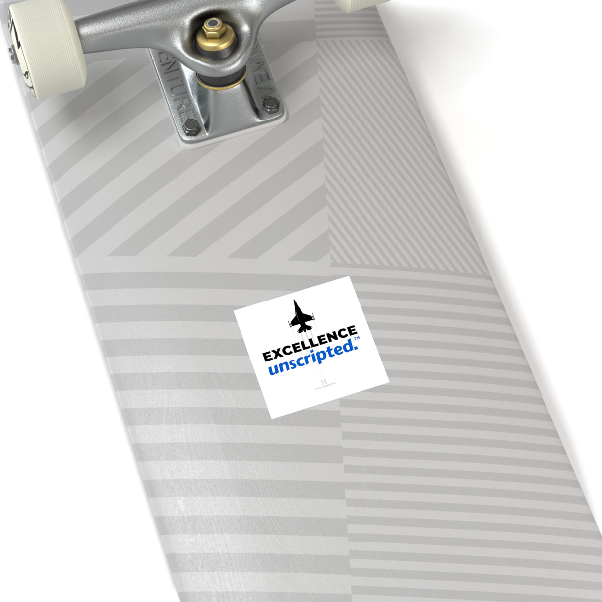 "Excellent Unscripted" Square Stickers, Indoor/Outdoor