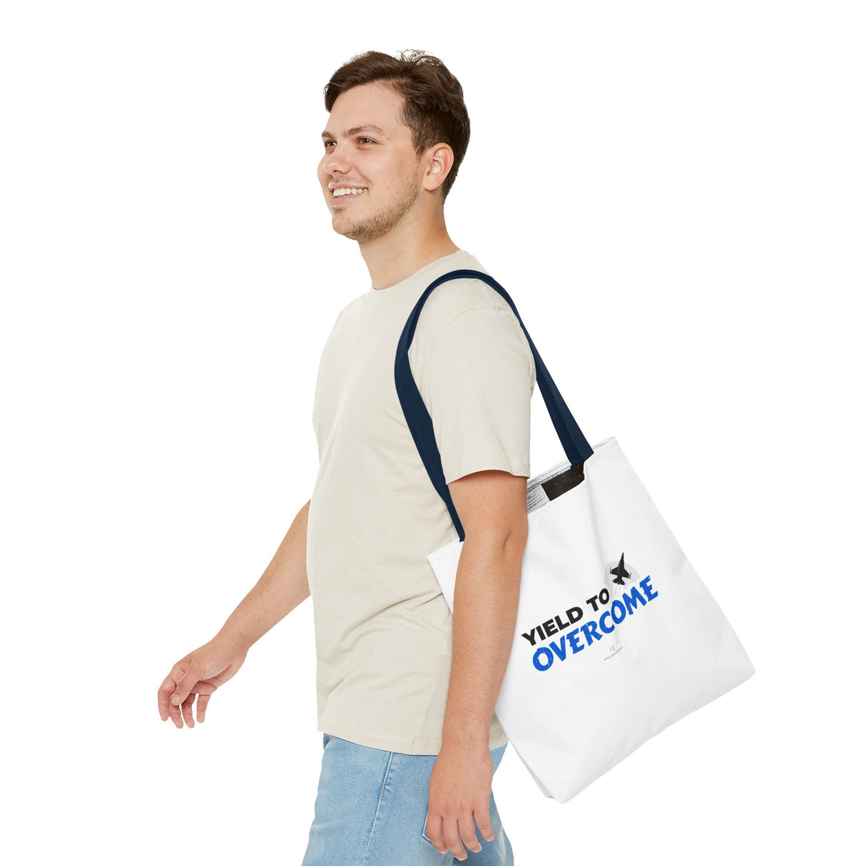 "Yield To Overcome" Reusable Shopping Tote Bag
