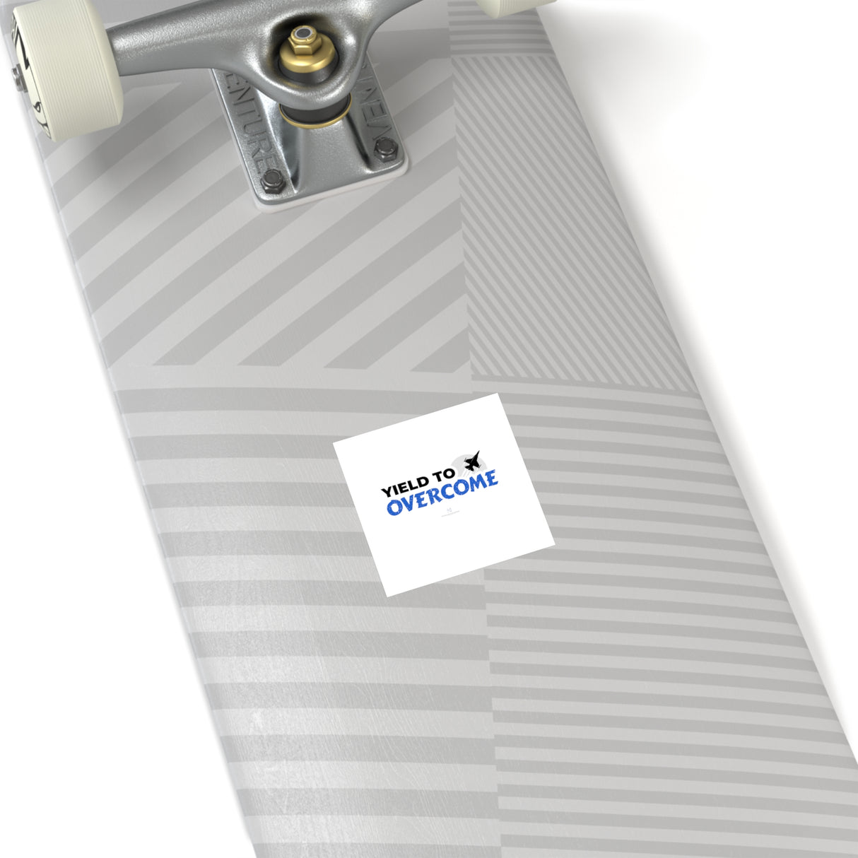 "Yield to Overcome"" Square Stickers, Indoor/Outdoor