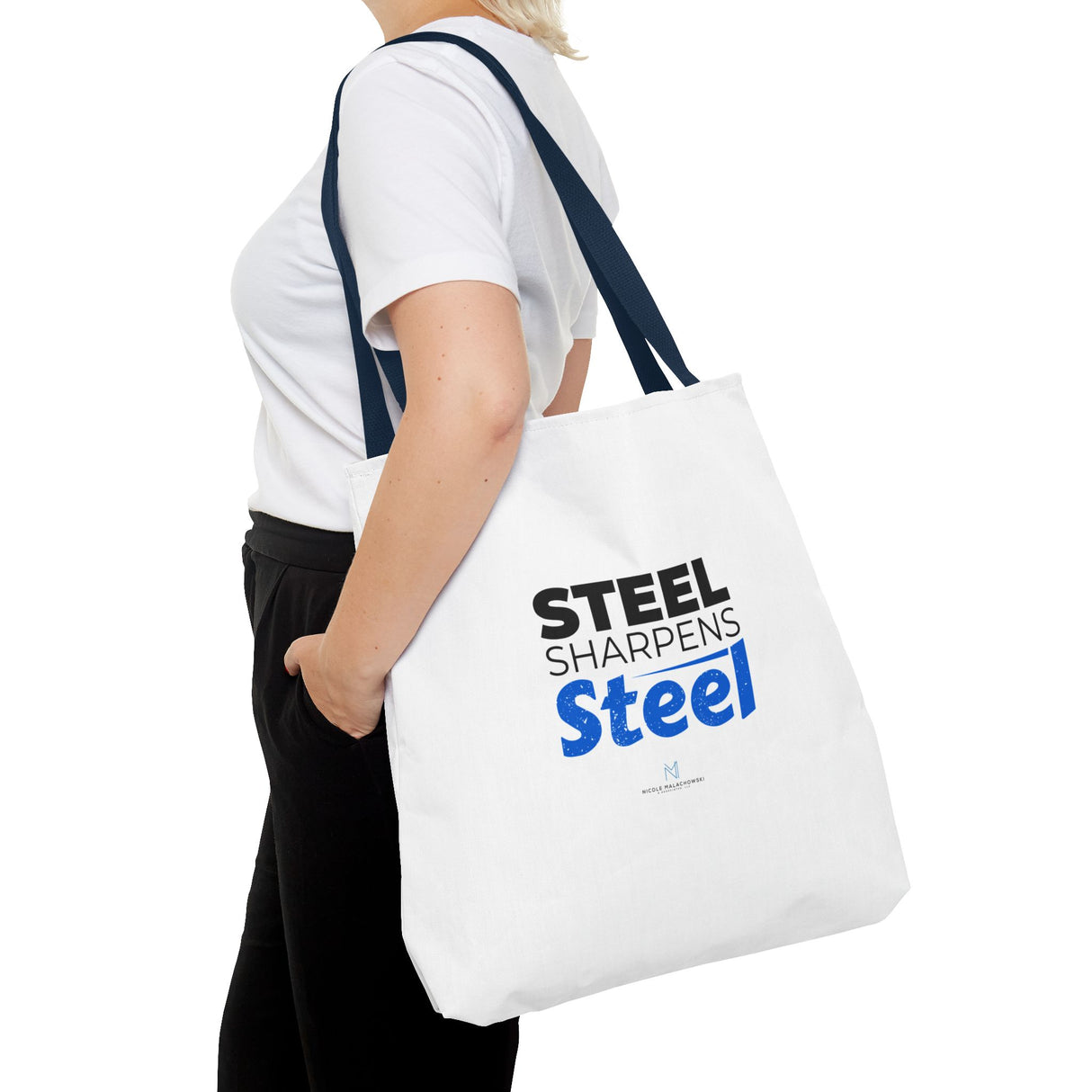 "Steel Sharpens Steel" Reusable Shopping Tote Bag