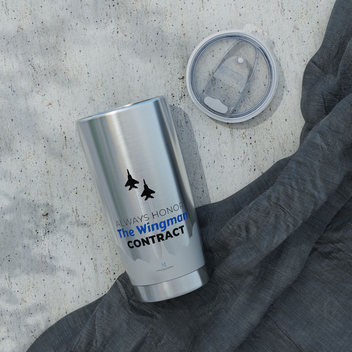 "Wingman Contract" 20oz Silver Tumbler