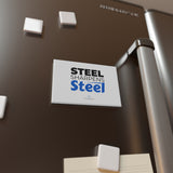 "Steel Sharpens Steel" Button Magnet, Rectangle
