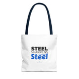 "Steel Sharpens Steel" Reusable Shopping Tote Bag