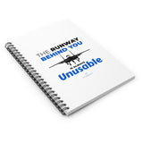 "The Runway Behind You" Spiral Notebook