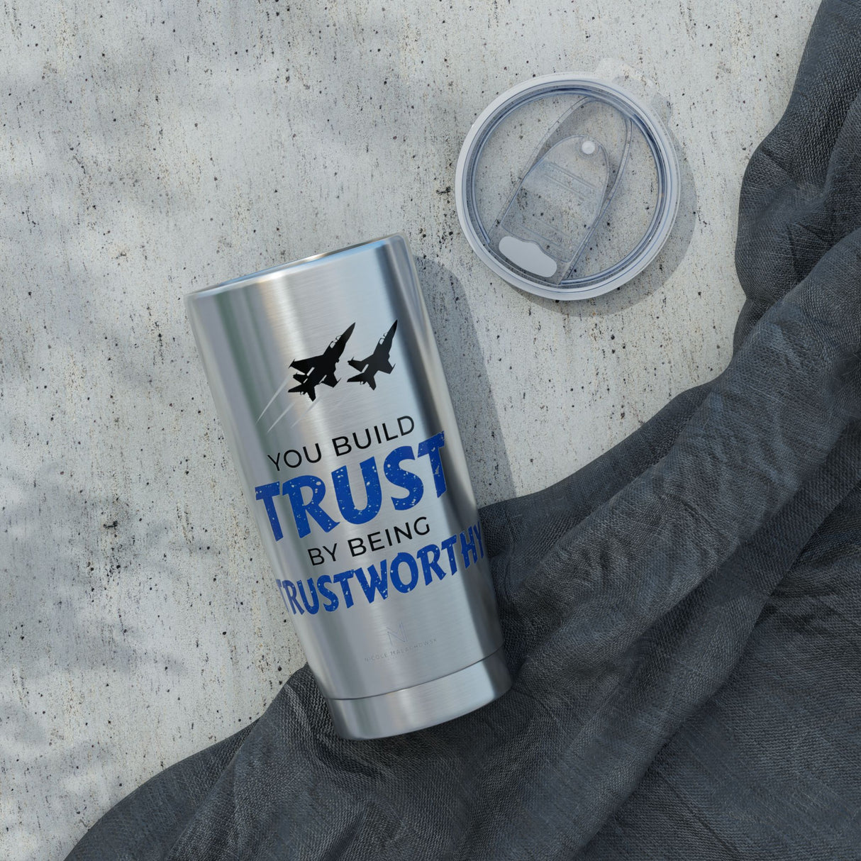 "Trustworthy" 20oz Silver Tumbler