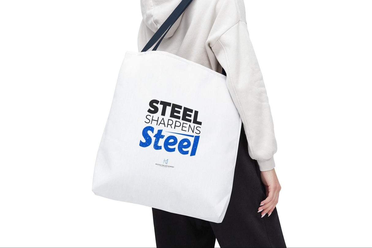 "Steel Sharpens Steel" Reusable Shopping Tote Bag