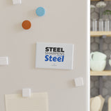 "Steel Sharpens Steel" Button Magnet, Rectangle