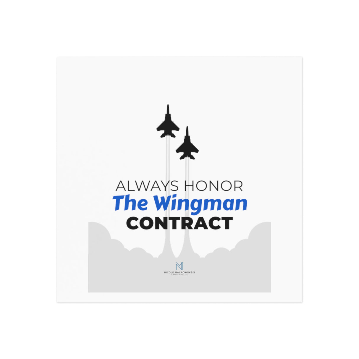 "Wingman Contract" Square Magnet