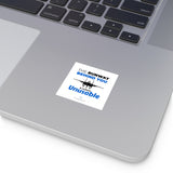 "The Runway Behind You" Square Stickers, Indoor/Outdoor