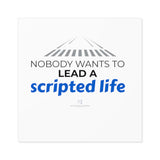 "Scripted Life" Square Stickers, Indoor/Outdoor