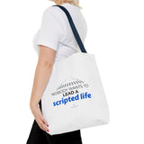 "Scripted Life" Reusable Shopping Tote Bag
