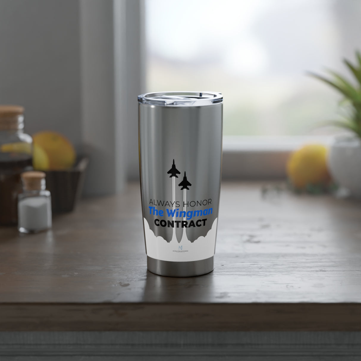 "Wingman Contract" 20oz Silver Tumbler