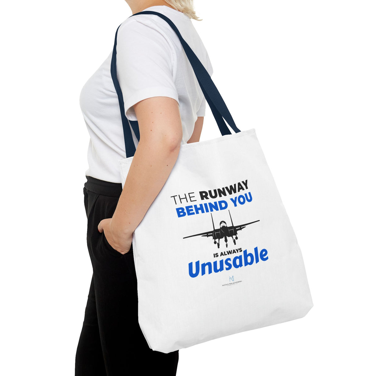 "The Runway Behind You" Reusable Shopping Tote Bag