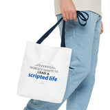 "Scripted Life" Reusable Shopping Tote Bag