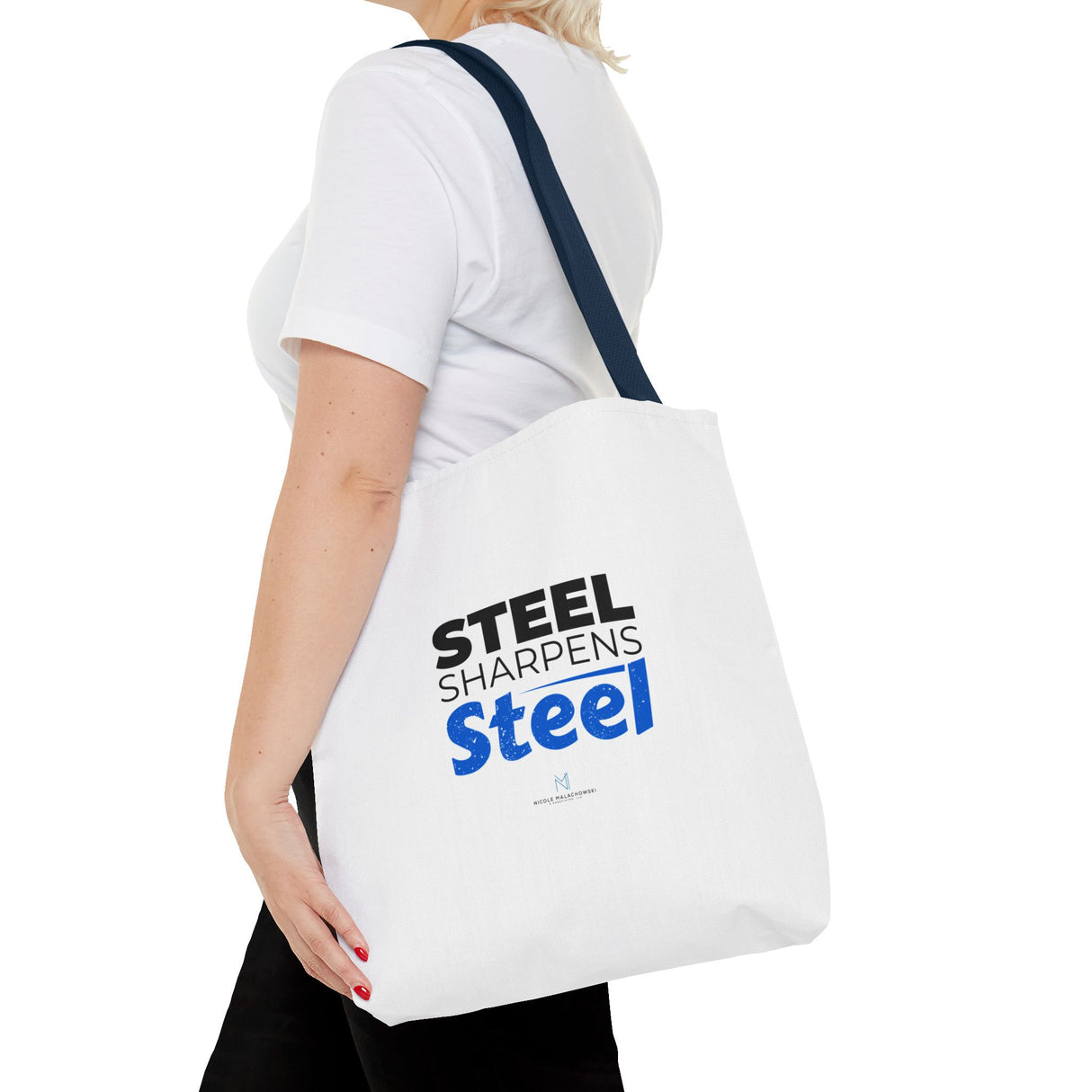 "Steel Sharpens Steel" Reusable Shopping Tote Bag