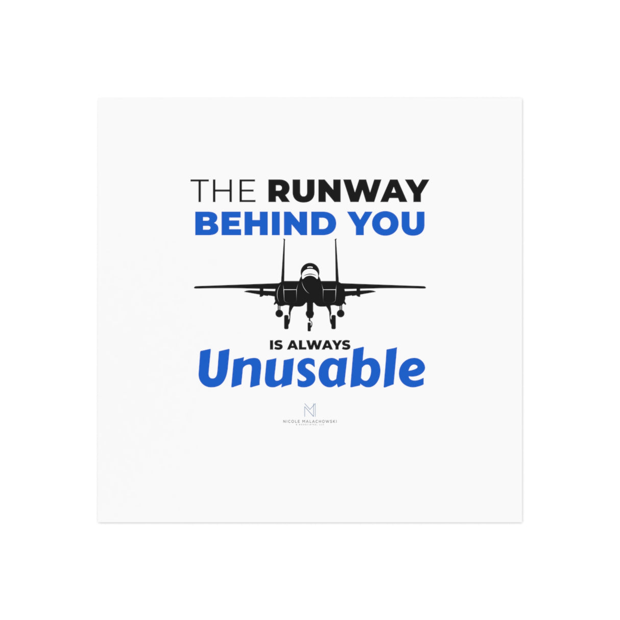 "Runway Behind you" Square Magnet