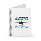 "The Runway Behind You" Spiral Notebook