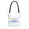 "Scripted Life" Reusable Shopping Tote Bag