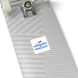 "Arrogance of Excellence" Square Stickers, Indoor/Outdoor