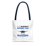 "The Runway Behind You" Reusable Shopping Tote Bag
