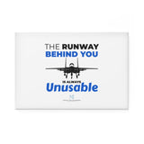"The Runway Behind You" Button Magnet, Rectangle