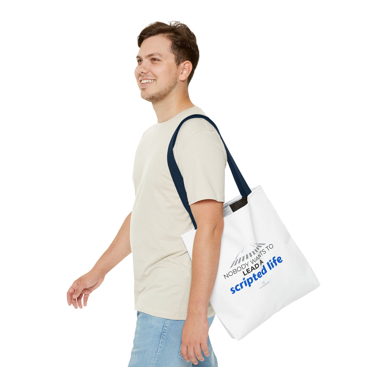 "Scripted Life" Reusable Shopping Tote Bag