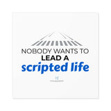 "Scripted Life" Square Stickers, Indoor/Outdoor