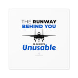 "Runway Behind You" Square Stickers, Indoor/Outdoor