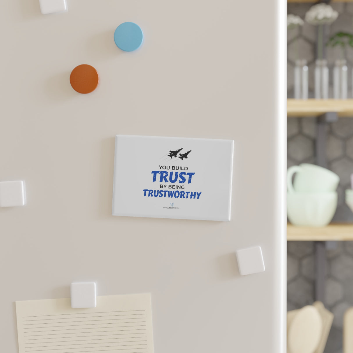 "Trustworthy" Button Magnet, Rectangle