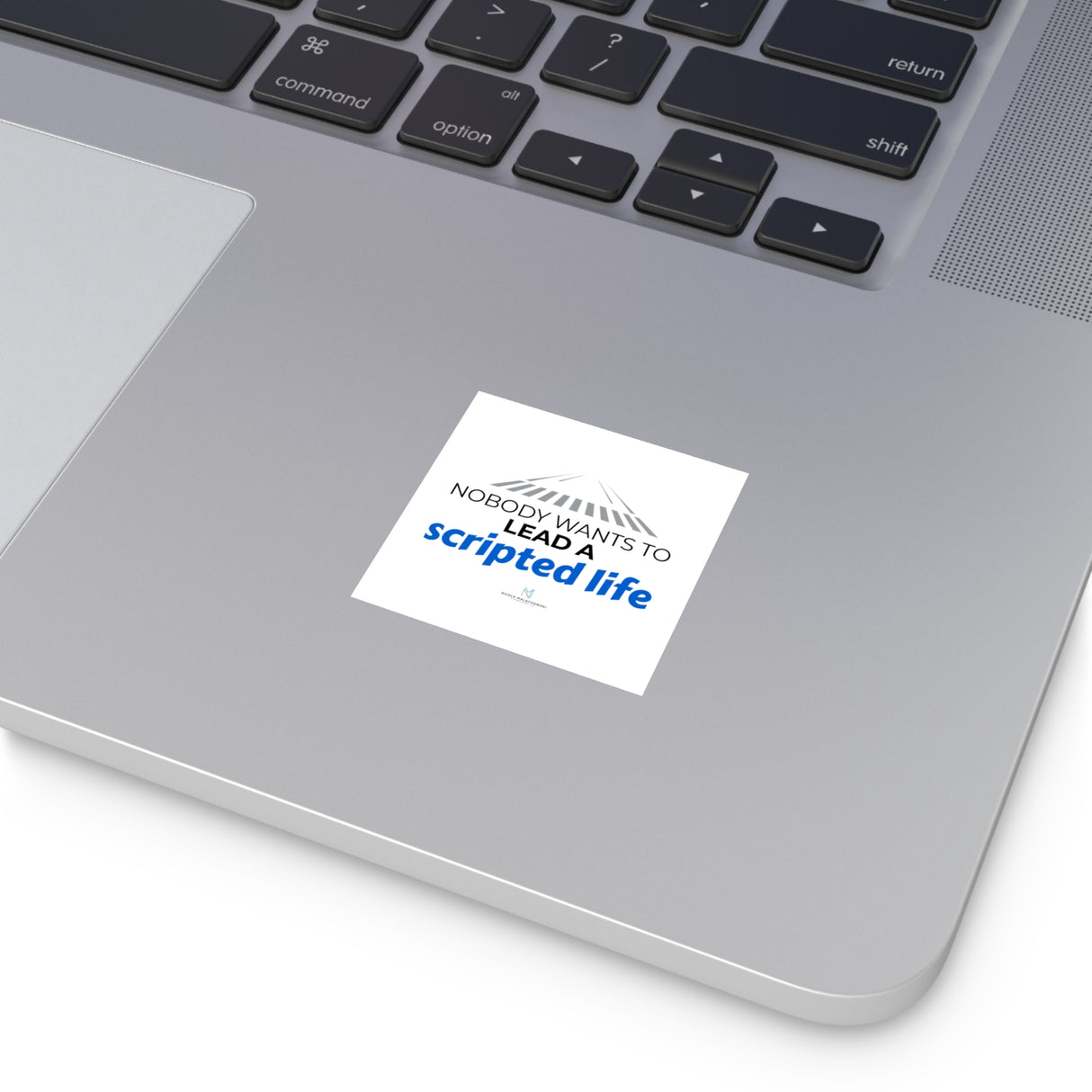 "Scripted Life" Square Stickers, Indoor/Outdoor