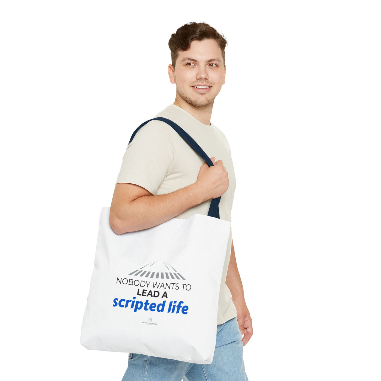"Scripted Life" Reusable Shopping Tote Bag