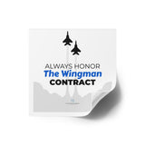 "Wingman Contract" Square Stickers, Indoor/Outdoor
