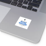 "Define Success" Square Stickers, Indoor/Outdoor