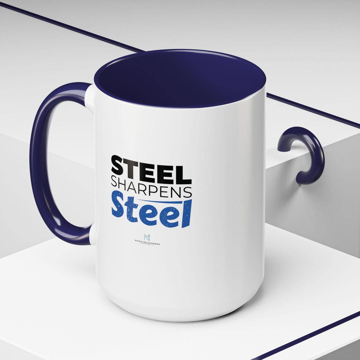 "Steel Sharpens Steel" 15oz Accent Coffee Mug